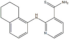 2-(5,6,7,8-tetrahydronaphthalen-1-ylamino)pyridine-3-carbothioamide 结构式