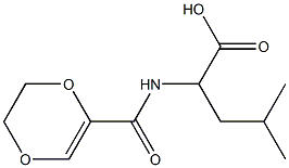 2-(5,6-dihydro-1,4-dioxin-2-ylformamido)-4-methylpentanoic acid Structure