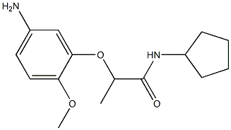 2-(5-amino-2-methoxyphenoxy)-N-cyclopentylpropanamide Structure