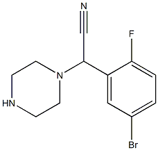 2-(5-bromo-2-fluorophenyl)-2-(piperazin-1-yl)acetonitrile|