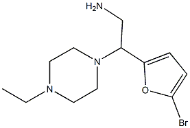 2-(5-bromo-2-furyl)-2-(4-ethylpiperazin-1-yl)ethanamine Structure