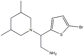 2-(5-bromothiophen-2-yl)-2-(3,5-dimethylpiperidin-1-yl)ethan-1-amine Structure