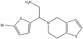 2-(5-bromothiophen-2-yl)-2-{4H,5H,6H,7H-thieno[3,2-c]pyridin-5-yl}ethan-1-amine Struktur