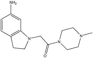 2-(6-amino-2,3-dihydro-1H-indol-1-yl)-1-(4-methylpiperazin-1-yl)ethan-1-one,,结构式