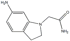 2-(6-amino-2,3-dihydro-1H-indol-1-yl)acetamide 化学構造式