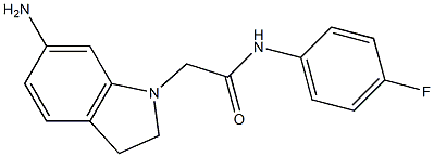 2-(6-amino-2,3-dihydro-1H-indol-1-yl)-N-(4-fluorophenyl)acetamide Structure