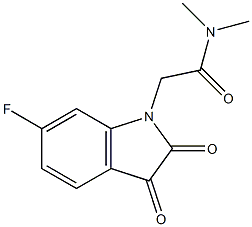 2-(6-fluoro-2,3-dioxo-2,3-dihydro-1H-indol-1-yl)-N,N-dimethylacetamide Struktur