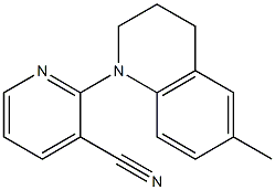 2-(6-methyl-1,2,3,4-tetrahydroquinolin-1-yl)pyridine-3-carbonitrile,,结构式
