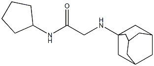 2-(adamantan-1-ylamino)-N-cyclopentylacetamide 化学構造式