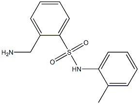 2-(aminomethyl)-N-(2-methylphenyl)benzene-1-sulfonamide,,结构式