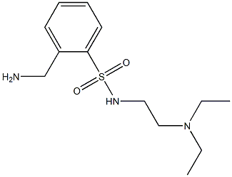 2-(aminomethyl)-N-[2-(diethylamino)ethyl]benzenesulfonamide,,结构式