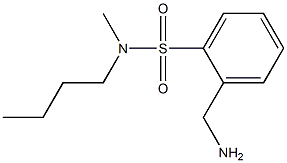 2-(aminomethyl)-N-butyl-N-methylbenzene-1-sulfonamide,,结构式