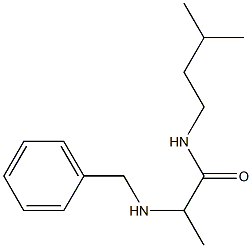 2-(benzylamino)-N-(3-methylbutyl)propanamide Struktur