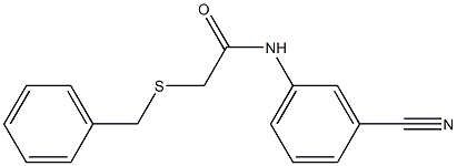2-(benzylsulfanyl)-N-(3-cyanophenyl)acetamide Struktur