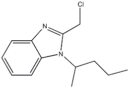 2-(chloromethyl)-1-(pentan-2-yl)-1H-1,3-benzodiazole,,结构式