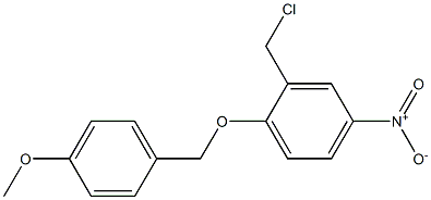 2-(chloromethyl)-1-[(4-methoxyphenyl)methoxy]-4-nitrobenzene Struktur