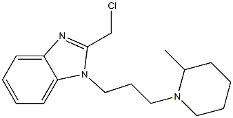 2-(chloromethyl)-1-[3-(2-methylpiperidin-1-yl)propyl]-1H-1,3-benzodiazole 结构式