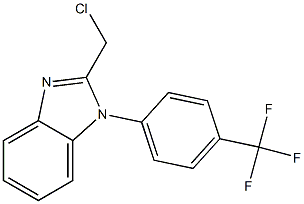 2-(chloromethyl)-1-[4-(trifluoromethyl)phenyl]-1H-1,3-benzodiazole 结构式