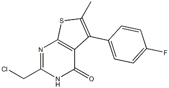2-(chloromethyl)-5-(4-fluorophenyl)-6-methyl-3H,4H-thieno[2,3-d]pyrimidin-4-one