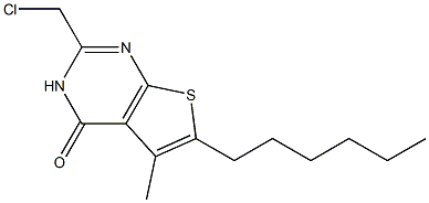  2-(chloromethyl)-6-hexyl-5-methyl-3H,4H-thieno[2,3-d]pyrimidin-4-one