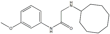 2-(cyclooctylamino)-N-(3-methoxyphenyl)acetamide,,结构式