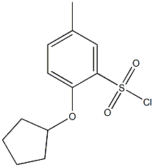 2-(cyclopentyloxy)-5-methylbenzene-1-sulfonyl chloride Structure