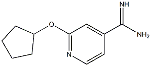 2-(cyclopentyloxy)pyridine-4-carboximidamide,,结构式