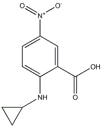 2-(cyclopropylamino)-5-nitrobenzoic acid Struktur