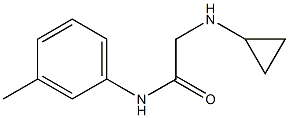 2-(cyclopropylamino)-N-(3-methylphenyl)acetamide,,结构式
