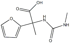 2-(furan-2-yl)-2-[(methylcarbamoyl)amino]propanoic acid 化学構造式