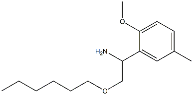 2-(hexyloxy)-1-(2-methoxy-5-methylphenyl)ethan-1-amine Struktur