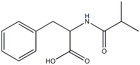 2-(isobutyrylamino)-3-phenylpropanoic acid Struktur