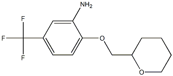 2-(oxan-2-ylmethoxy)-5-(trifluoromethyl)aniline 化学構造式