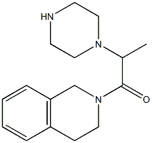 2-(piperazin-1-yl)-1-(1,2,3,4-tetrahydroisoquinolin-2-yl)propan-1-one 结构式