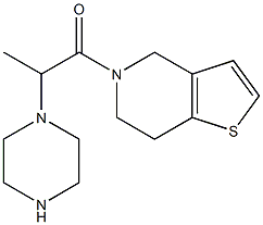 2-(piperazin-1-yl)-1-{4H,5H,6H,7H-thieno[3,2-c]pyridin-5-yl}propan-1-one,,结构式