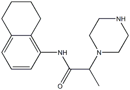 2-(piperazin-1-yl)-N-(5,6,7,8-tetrahydronaphthalen-1-yl)propanamide Structure