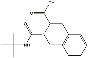 2-(tert-butylcarbamoyl)-1,2,3,4-tetrahydroisoquinoline-3-carboxylic acid Structure