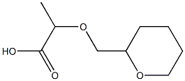 2-(tetrahydro-2H-pyran-2-ylmethoxy)propanoic acid 化学構造式