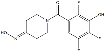 2,3,6-trifluoro-5-{[4-(hydroxyimino)piperidin-1-yl]carbonyl}phenol Struktur