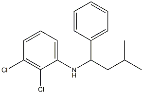 2,3-dichloro-N-(3-methyl-1-phenylbutyl)aniline Struktur