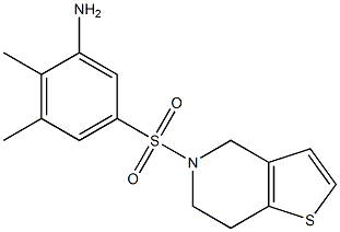 2,3-dimethyl-5-{4H,5H,6H,7H-thieno[3,2-c]pyridine-5-sulfonyl}aniline 结构式