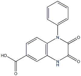 2,3-dioxo-1-phenyl-1,2,3,4-tetrahydroquinoxaline-6-carboxylic acid,,结构式