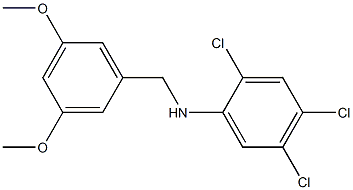 2,4,5-trichloro-N-[(3,5-dimethoxyphenyl)methyl]aniline Structure