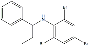 2,4,6-tribromo-N-(1-phenylpropyl)aniline Struktur
