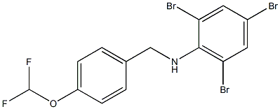 2,4,6-tribromo-N-{[4-(difluoromethoxy)phenyl]methyl}aniline Structure