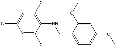 2,4,6-trichloro-N-[(2,4-dimethoxyphenyl)methyl]aniline,,结构式