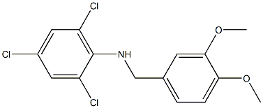 2,4,6-trichloro-N-[(3,4-dimethoxyphenyl)methyl]aniline,,结构式