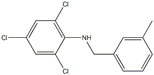 2,4,6-trichloro-N-[(3-methylphenyl)methyl]aniline,,结构式