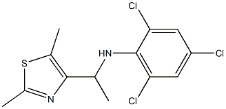  2,4,6-trichloro-N-[1-(2,5-dimethyl-1,3-thiazol-4-yl)ethyl]aniline