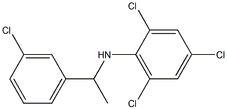 2,4,6-trichloro-N-[1-(3-chlorophenyl)ethyl]aniline 结构式